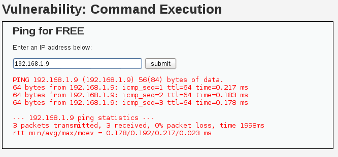 Sec24 hur hackar man DVWA penetrationstest command execution 1