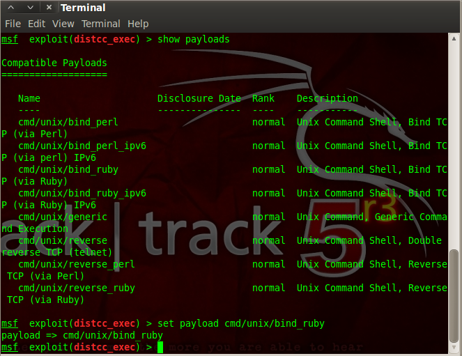 linux penetrationstest distcc msf payload